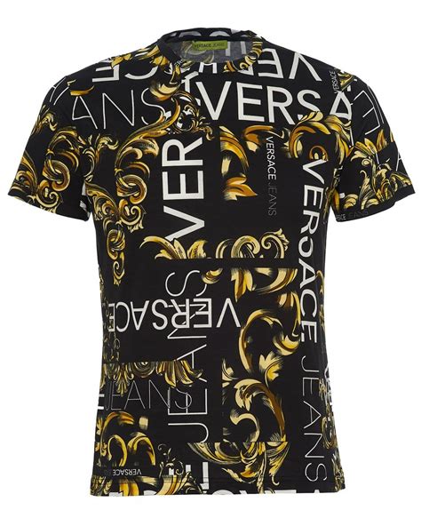 versace jeans t-shirt all over print